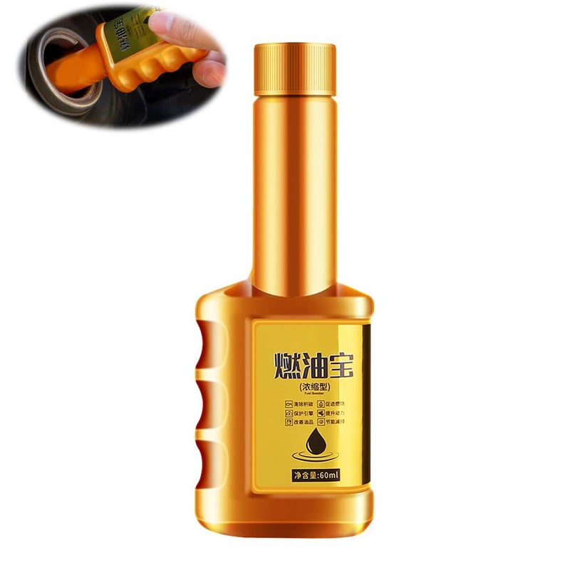 Fuel additive for removing carbon deposits and cleaning fuel lines, gold-label fuel additive for engine cleaning and improvement.
